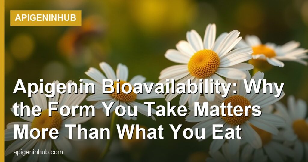 Apigenin Bioavailability: Why the Form You Take Matters More Than What You Eat - ApigeninHub