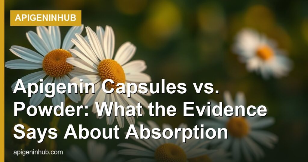 Apigenin Capsules vs. Powder: What the Evidence Says About Absorption - ApigeninHub