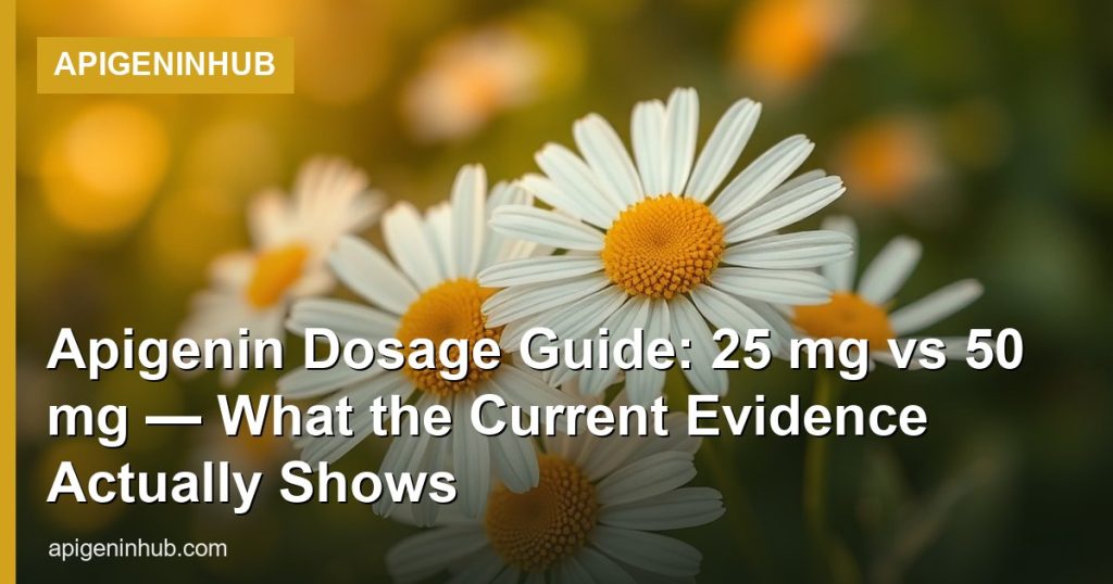 Apigenin Dosage Guide: 25 mg vs 50 mg — What the Current Evidence Actually Shows - ApigeninHub