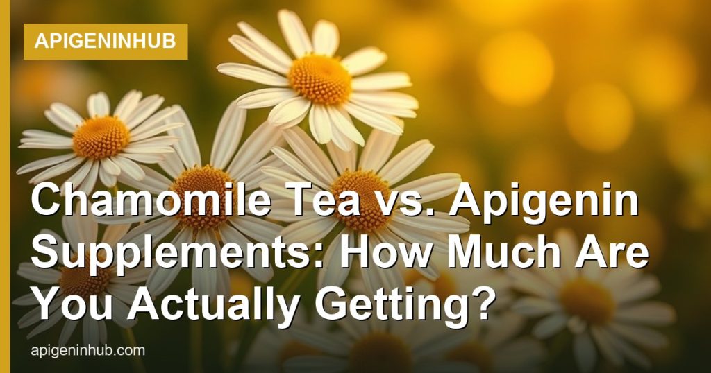 Chamomile Tea vs. Apigenin Supplements: How Much Are You Actually Getting? - ApigeninHub