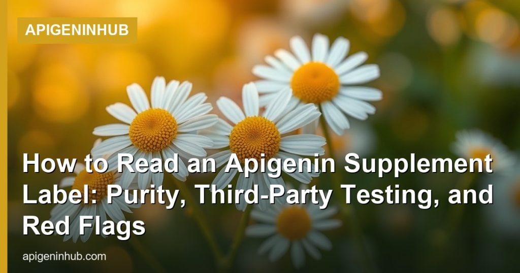 How to Read an Apigenin Supplement Label: Purity, Third-Party Testing, and Red Flags - ApigeninHub