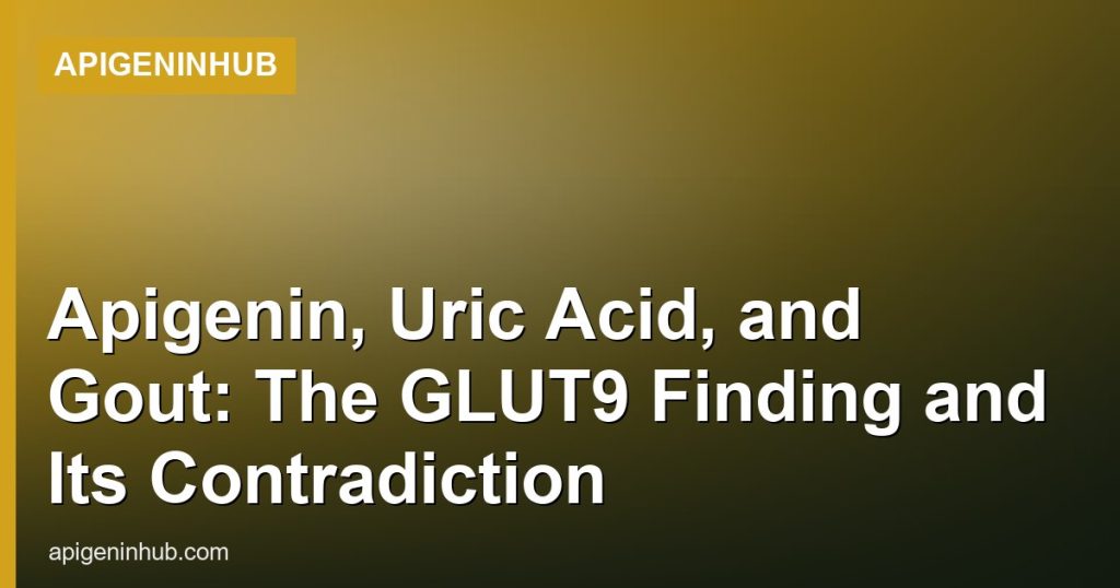 Apigenin, Uric Acid, and Gout: The GLUT9 Finding and Its Contradiction - ApigeninHub